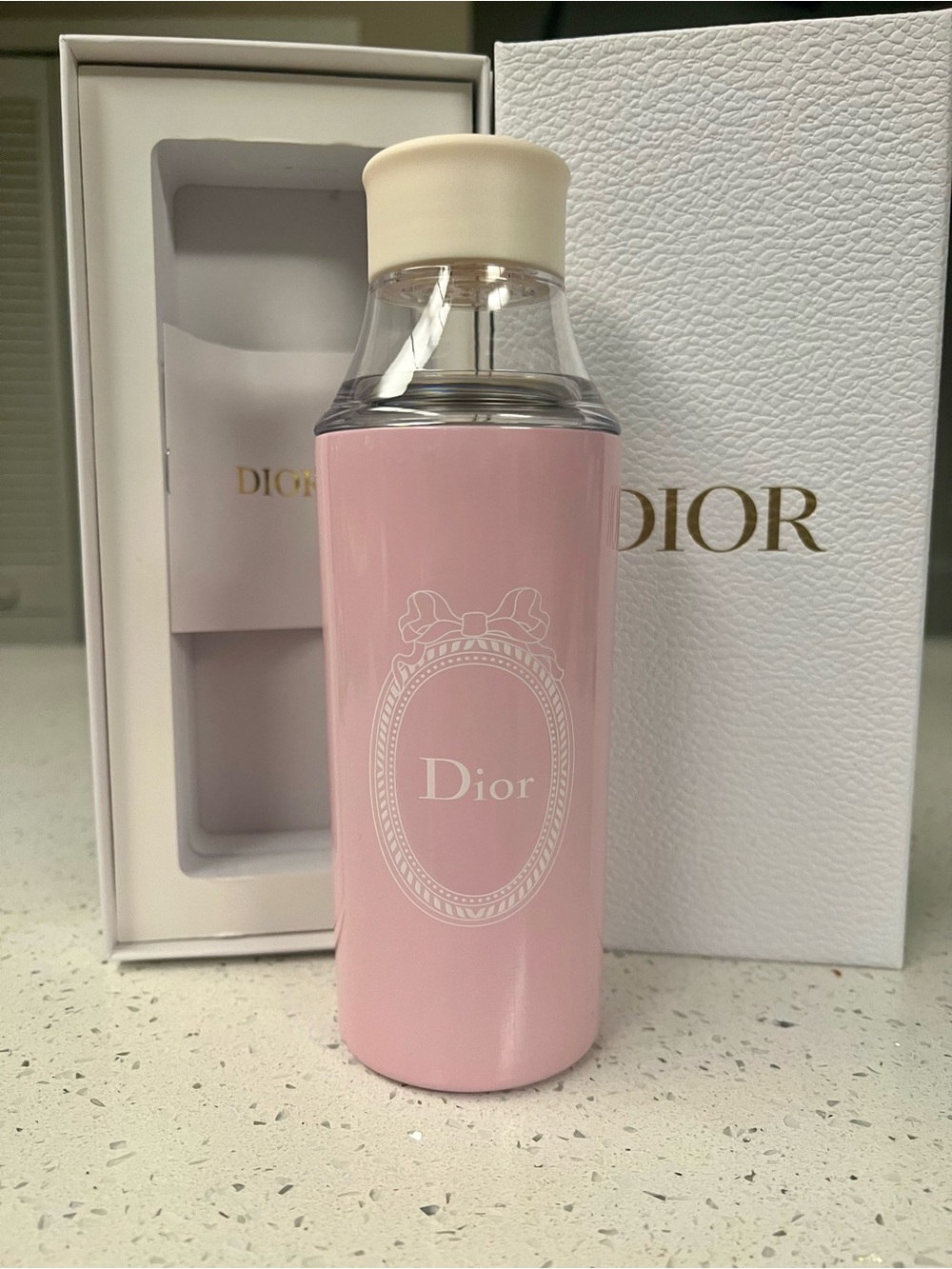 Rare Dior Glass and Aluminum Water Bottle